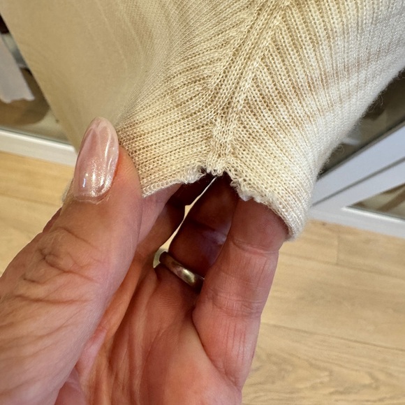 Akris Beige Gradient ECRU lightweight cashmere silk sweater - Picture 6 of 16